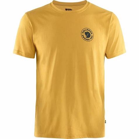 Fjallraven Tilbud T-Shirt Herre 1960 Logo Gul PXIS73850